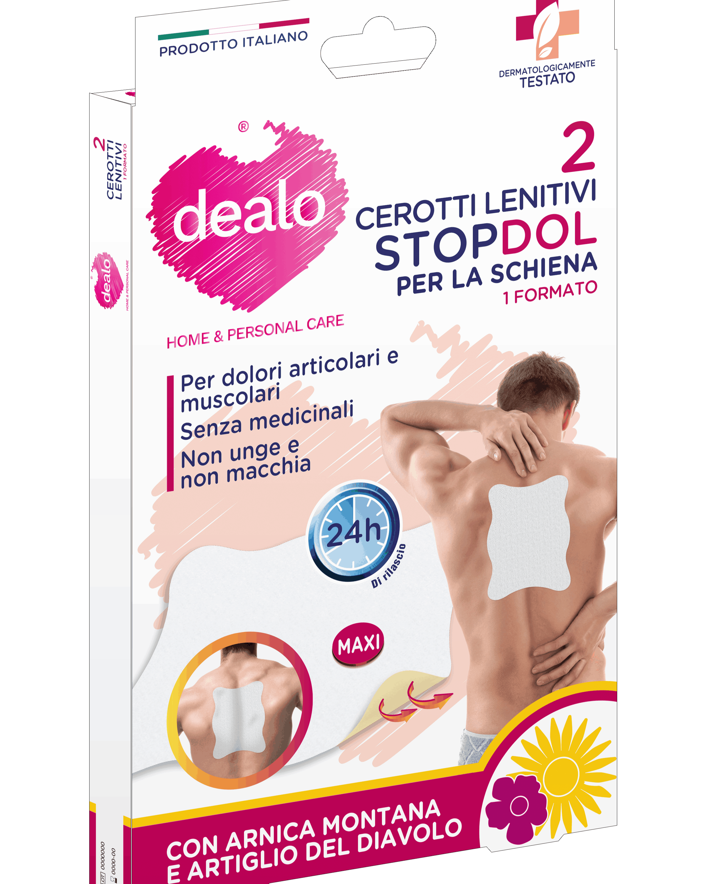 Dealo Cerotti LOMBARE lenitivi STOPDOL 2pz 17x21,8cm Accessori Sanitari DEALO