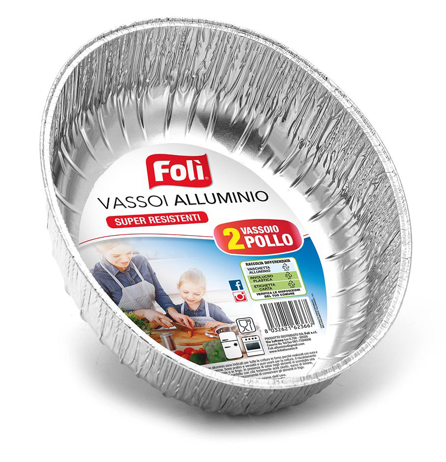 FOLI VASSOI ALLUMINIO POLLO