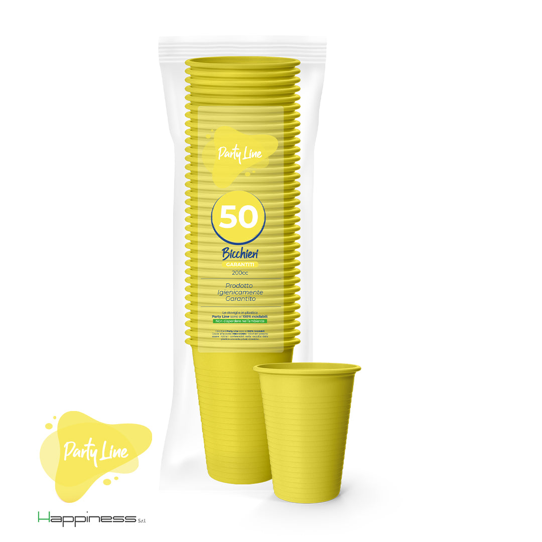 PARTY LINE BICCHIERI ACQUA MONOUSO COLORATI