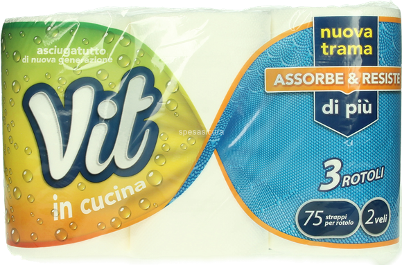 VIT ASCIUGATUTTO CUCINA 3 ROTOLI