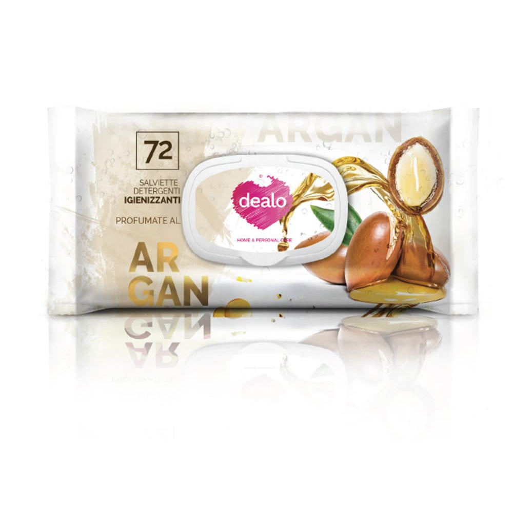 Dealo Salviettine igienizzanti Baby 72 Pz Olio di Argan