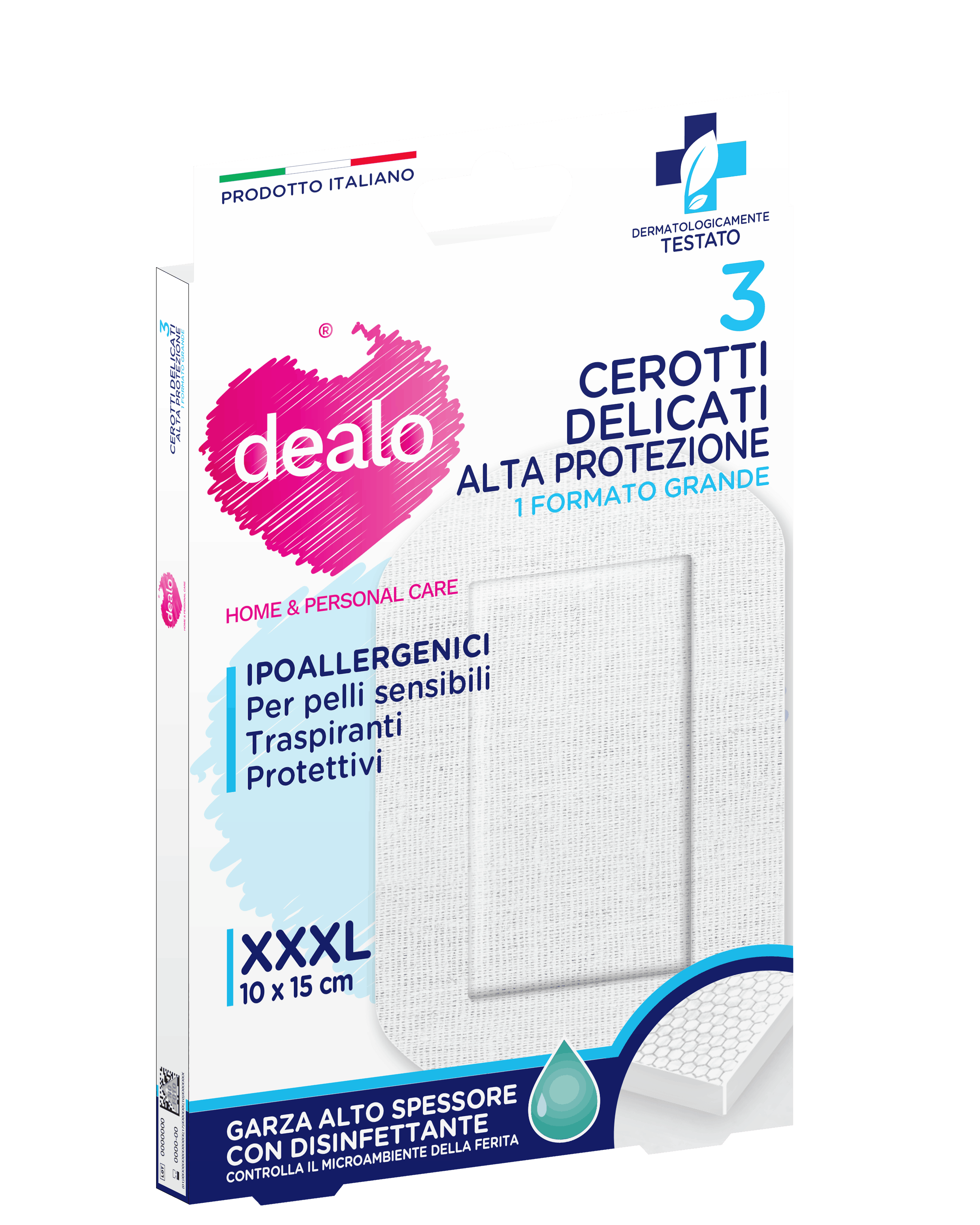 Dealo Cerotti Delicati Alta Protezione - 3 Pz 10x15cm XXXL Accessori Sanitari DEALO