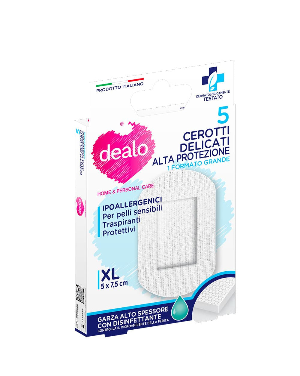 Dealo Cerotti Delicati Alta Protezione - 5 Pz 5x7,5cm XL