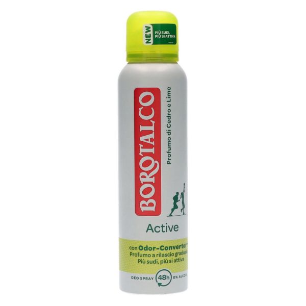 BOROTALCO DEODORANTE SPRAY 48H ACTIVE CEDRO E LIME 150 ML