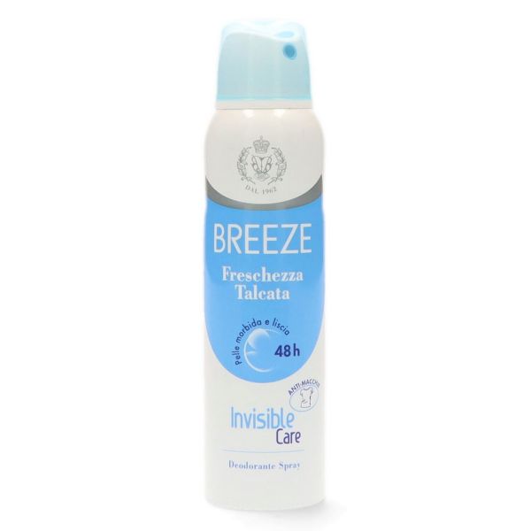 BREEZE DEODORANTE SPRAY FRESCHEZZA TALCATA 48H EXTRA DELICATO 150 ML