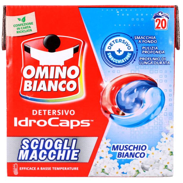 OMINO BIANCO SCIOGLIMACCHIE CAPS 20PZ - I negozi del sottocosto