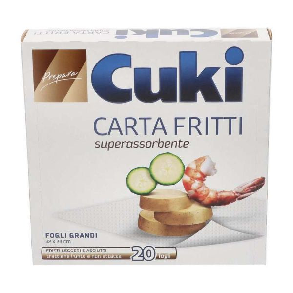 CUKI CARTA FRITTI 20 FOGLI GRANDI