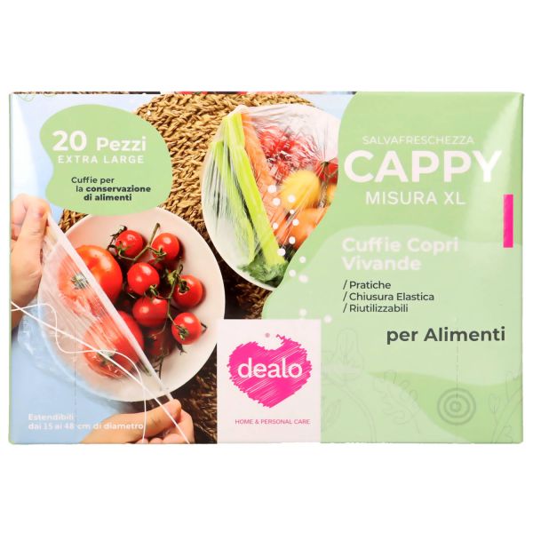 DEALO CAPPY SALVAFRESCHEZZA 20PZ XXL - I negozi del sottocosto