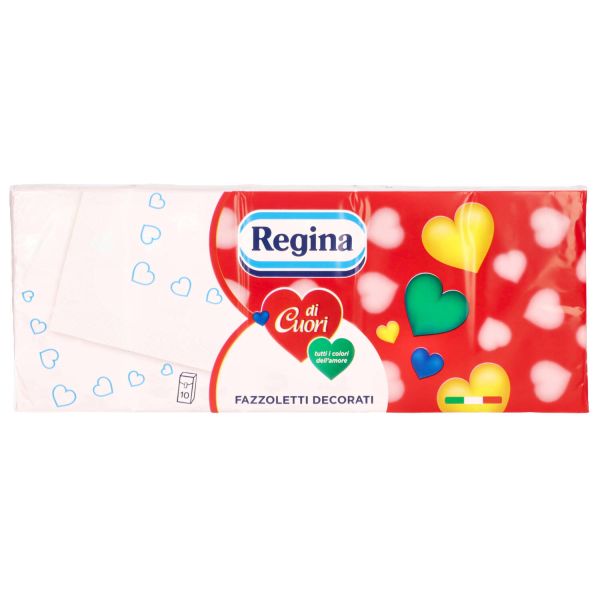 REGINA DI CUORI FAZZOLETTI 10PZ