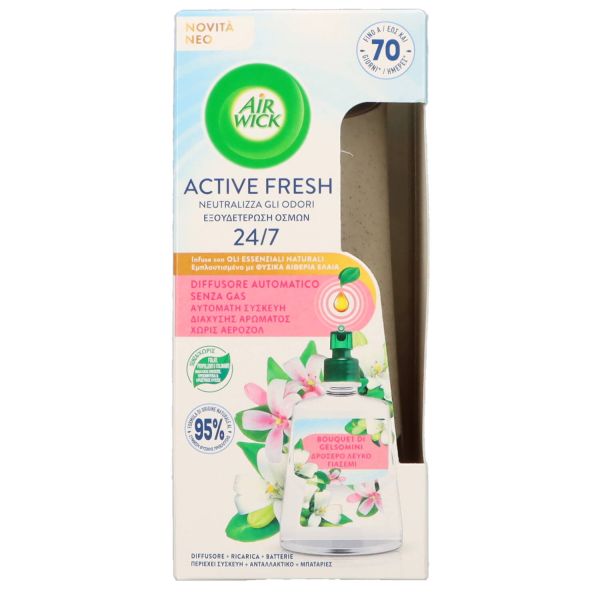 AIR WICK ACTIVE FRESH PROFUMATORE AMBIENTE BOUQUET DI GELSOMIN0