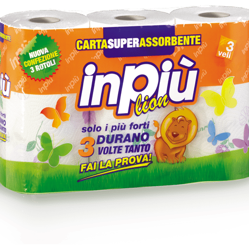 INPIU ASCIUGATUTTO LION 3 ROTOLI