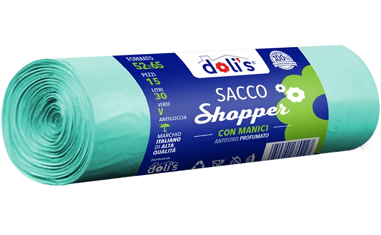 DOLI’S SHOPPER : SACCHI PROFUMATI CON MANICI, MULTIUSO E RESISTENTE 52 x65