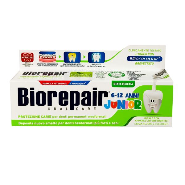DENTIFRICIO JUNIOR BIOREPAIR 6-12 MENTA DELICATA 75ML