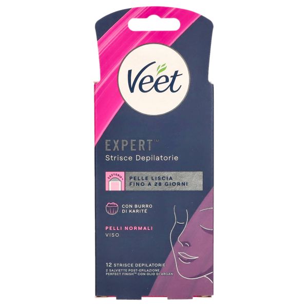 VEET STRISCE DEPILATORIE VISO 12PZ