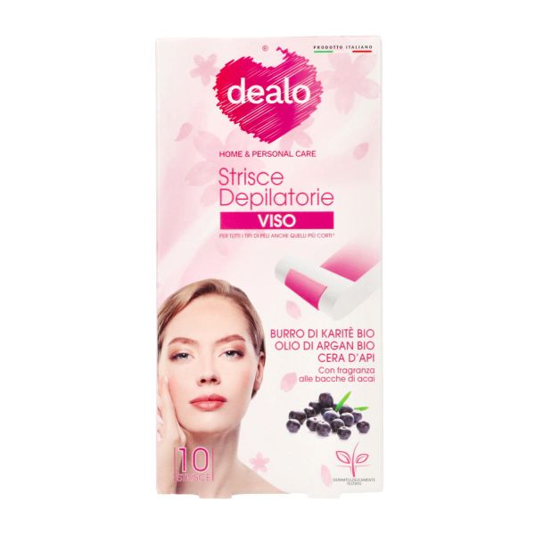 DEALO STRISCE DEPILATORIE PER VISO 10PZ