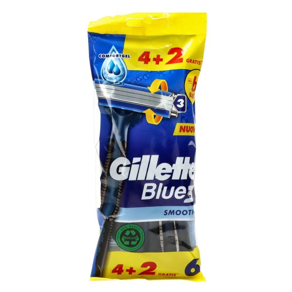 GILLETTE RASOIO BLUE 3 SMOOTH 6PZ