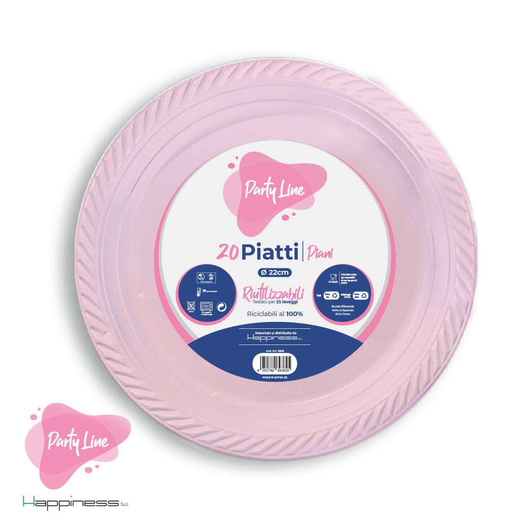 PARTY LINE PIATTI MONOUSO COLORATI 22 CM