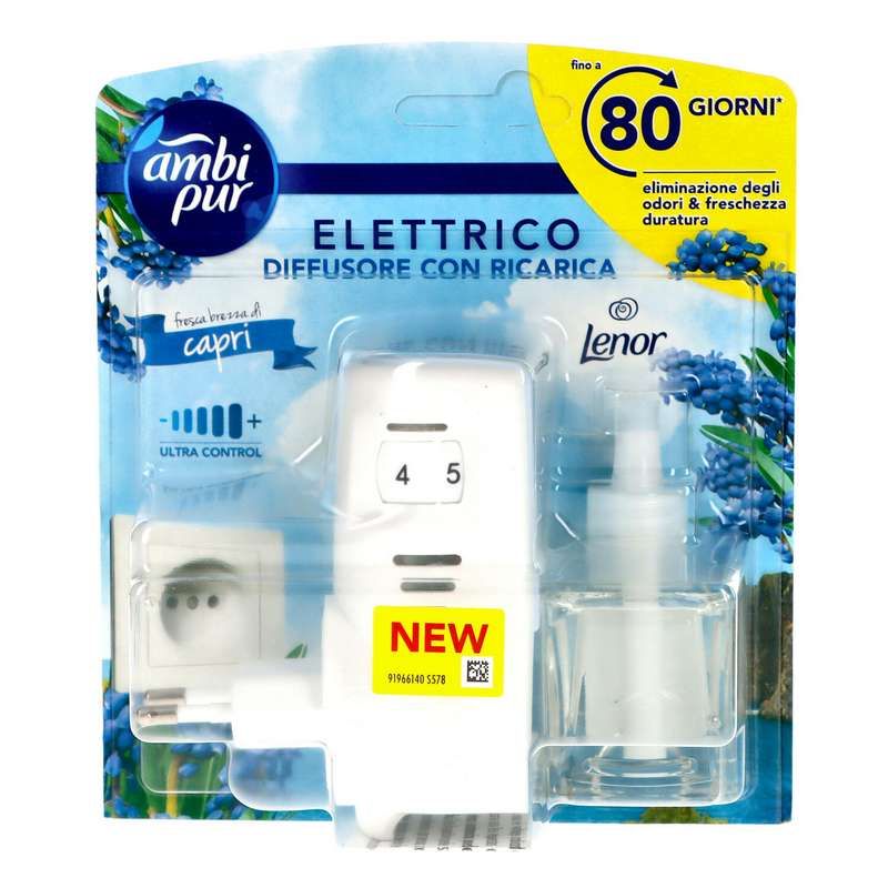 AMBIPUR DIFFUSORE ELETTRICO LENOR 20 ML BREZZA DI CAPRI