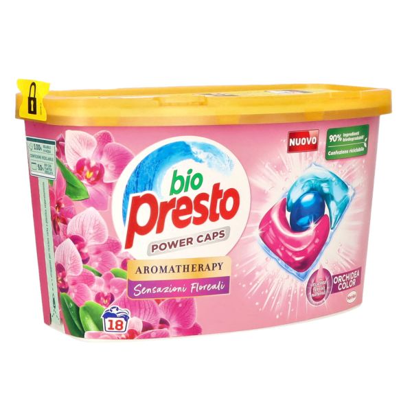BIO PRESTO DETERSIVO POWER CAPS 18 LAVAGGI COLOR