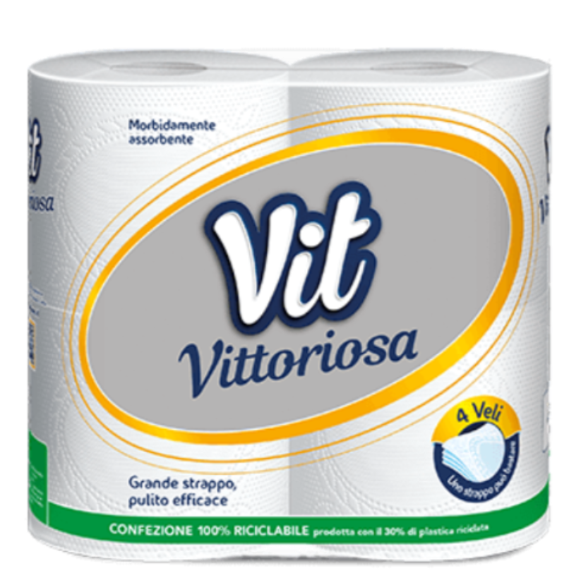 VIT CARTA IGIENE VITTORIOSA 4 ROTOLI