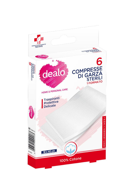 Dealo Compresse di garza sterili - 6 Pz
