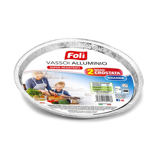FOLI VASSOI ALLUMINIO CROSTATA GRANDE