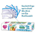 DEALO ZIP BAG MAXI 28x40 cm SACCHETTI ALIMENTI DEALO