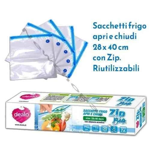 DEALO ZIP BAG MAXI 28x40 cm SACCHETTI ALIMENTI DEALO