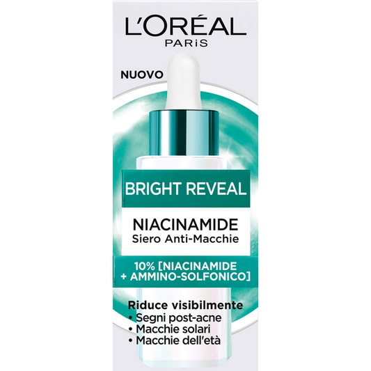 L’OREAL PARIS CREMA BRIGHT REVEAL NIACINAMIDE SIERO ANTI MACCHIE 30 ML