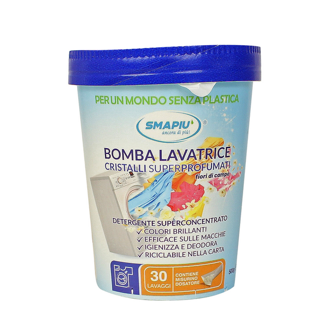 SMAPIU BOMBA LAVATRICE CRISTALLI SUPERPROFUMATI 500GR - FIORI DI CAMPO - I negozi del sottocosto