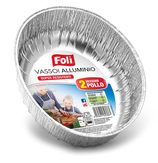 FOLI VASSOI ALLUMINIO POLLO