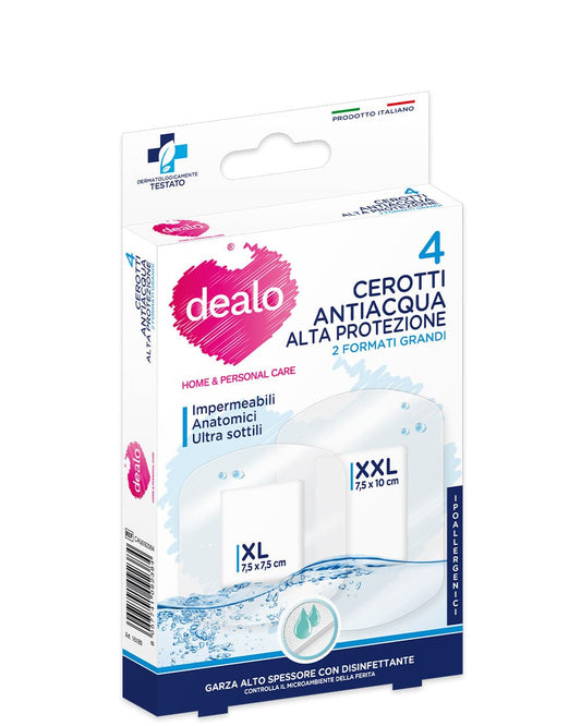 Dealo Cerotti invisibili resistenti all’acqua Alta Protezione - 4 Pz