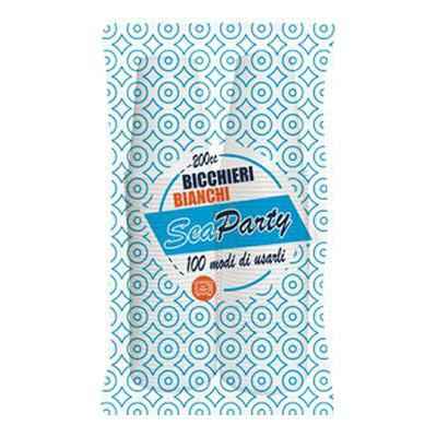 SEA PARTY BICCHIERI ACQUA RIUTILIZZABILI 200 CC BIANCHI TAVOLA MONOUSO I negozi del sottocosto