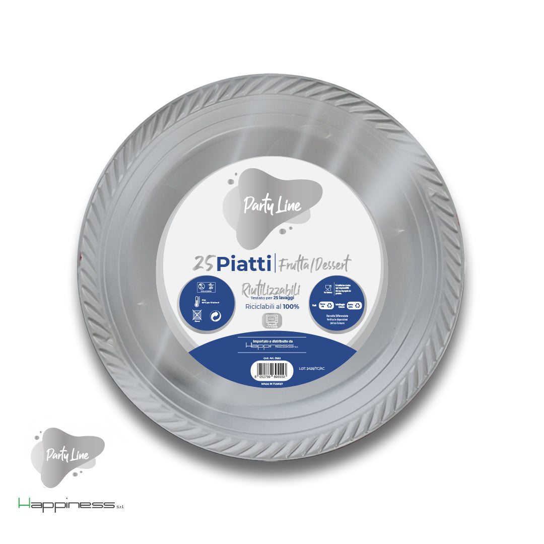 PARTY LINE PIATTI MONOUSO COLORATI 17 CM