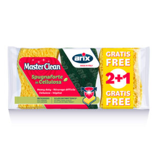 Arix Masterclean Spugna cellulosa con antibatterico e antigrasso 2+1 gratis