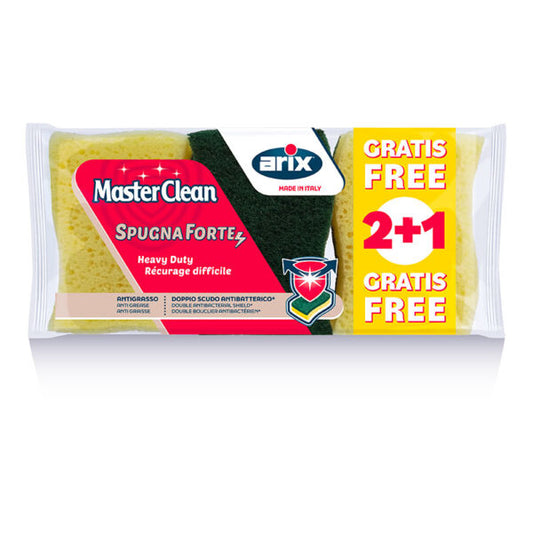 Arix Masterclean Spugna con antibatterico e antigrasso 2+1 gratis