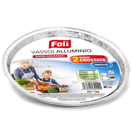 FOLI VASSOI ALLUMINIO CROSTATA MEDIA