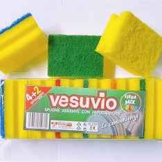 Vesuvio Spugna Piatti con Impugnatura - Set di 6 Pezzi Spugne VESUVIO