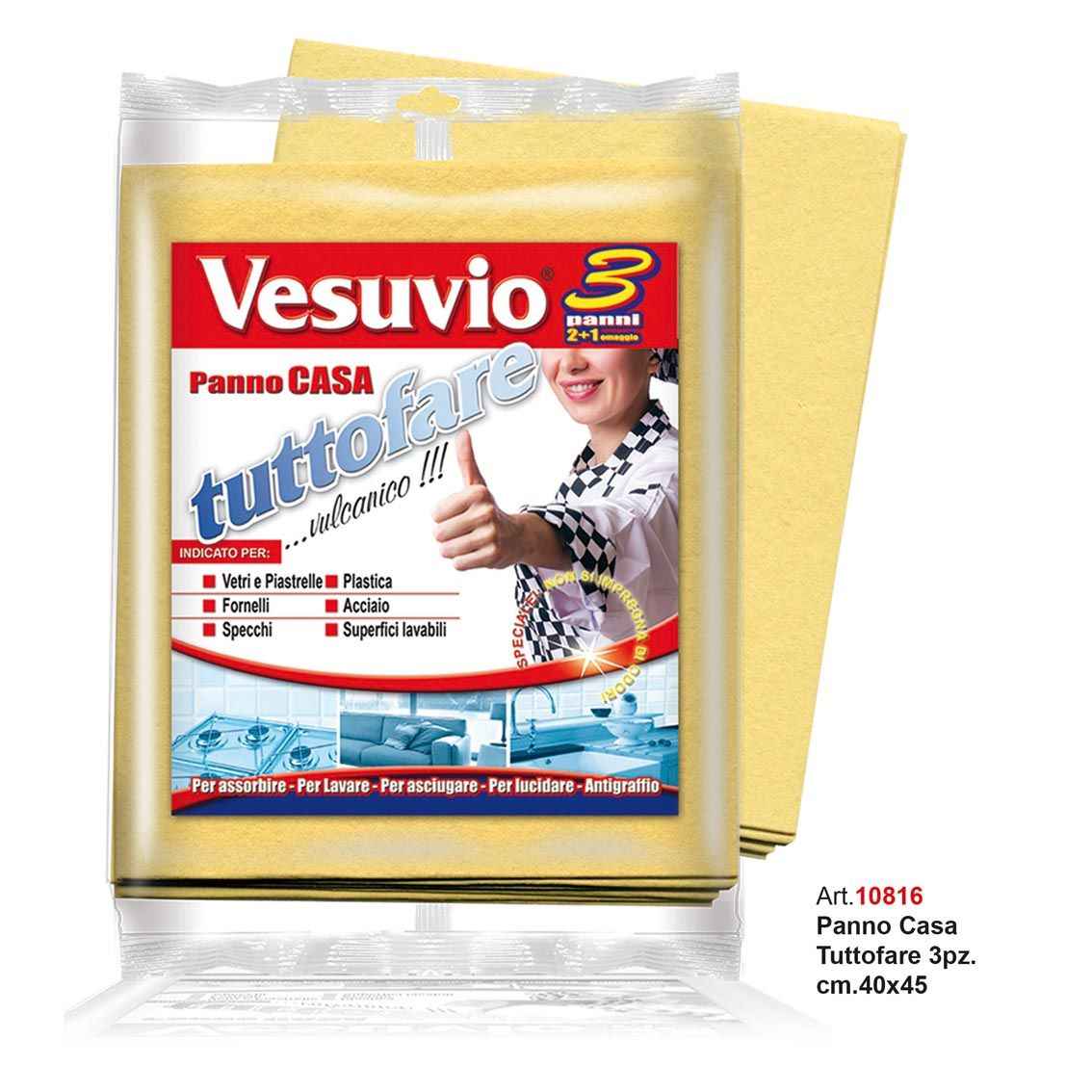 Vesuvio Panno Multiuso Tuttofare 3PZ 40X45CM Panni VESUVIO