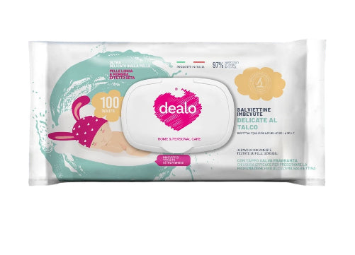 Dealo Salviettine igienizzanti Baby 100 pz Talco