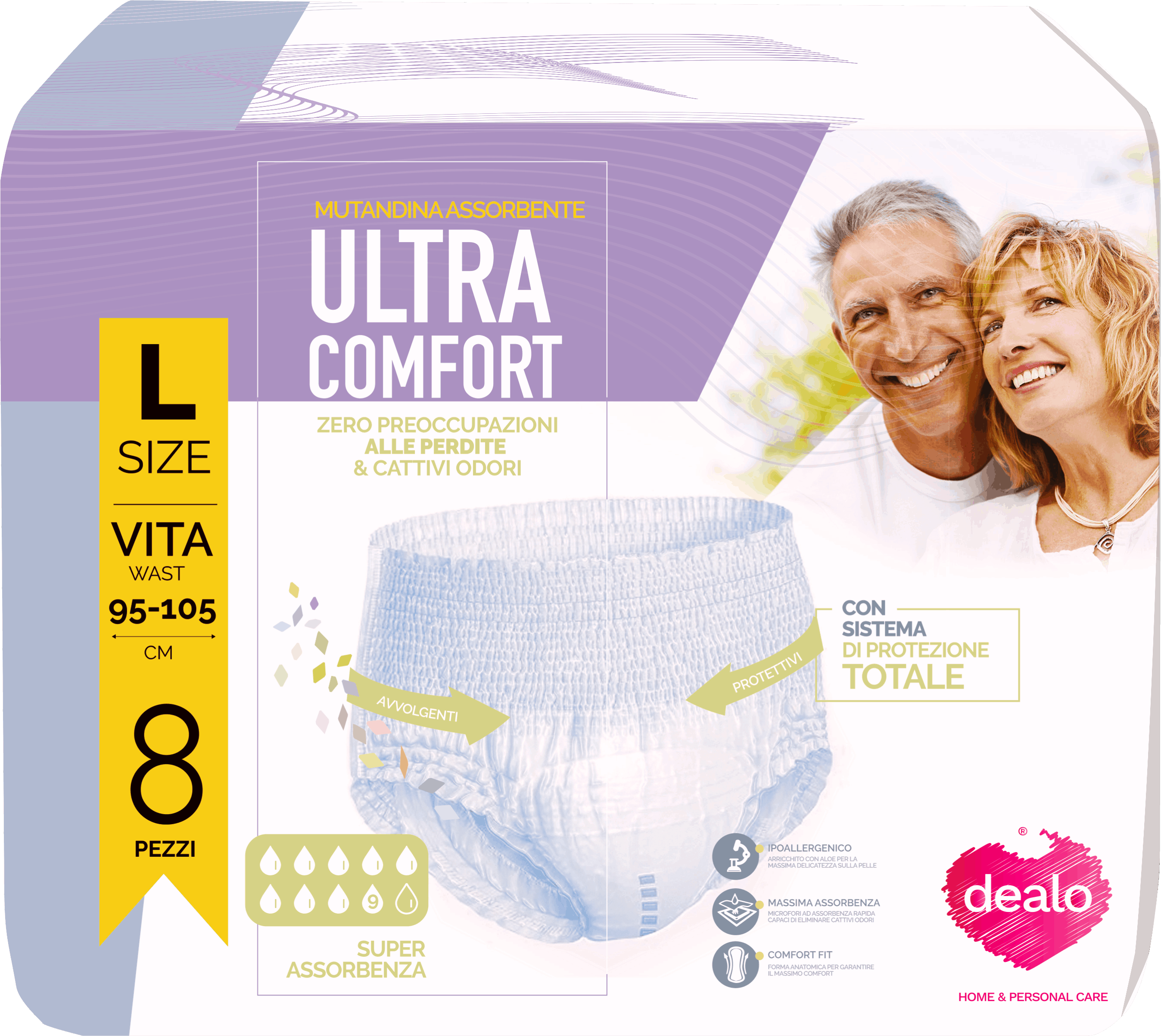 Pantaloni Ultra Comfort DEALO Assorbenti Incontinenza DEALO
