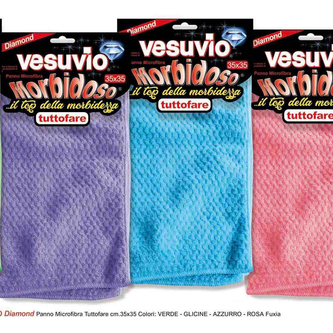 Vesuvio Panno Multiuso Microfibra Morbidoso Diamante 35X35 Panni VESUVIO