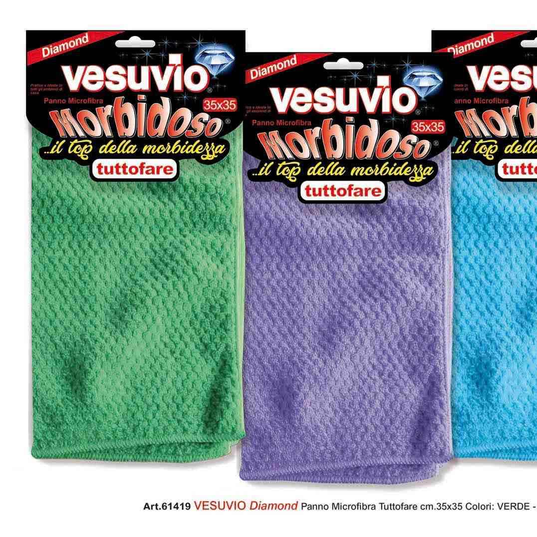 Vesuvio Panno Multiuso Microfibra Morbidoso Diamante 35X35 Panni VESUVIO