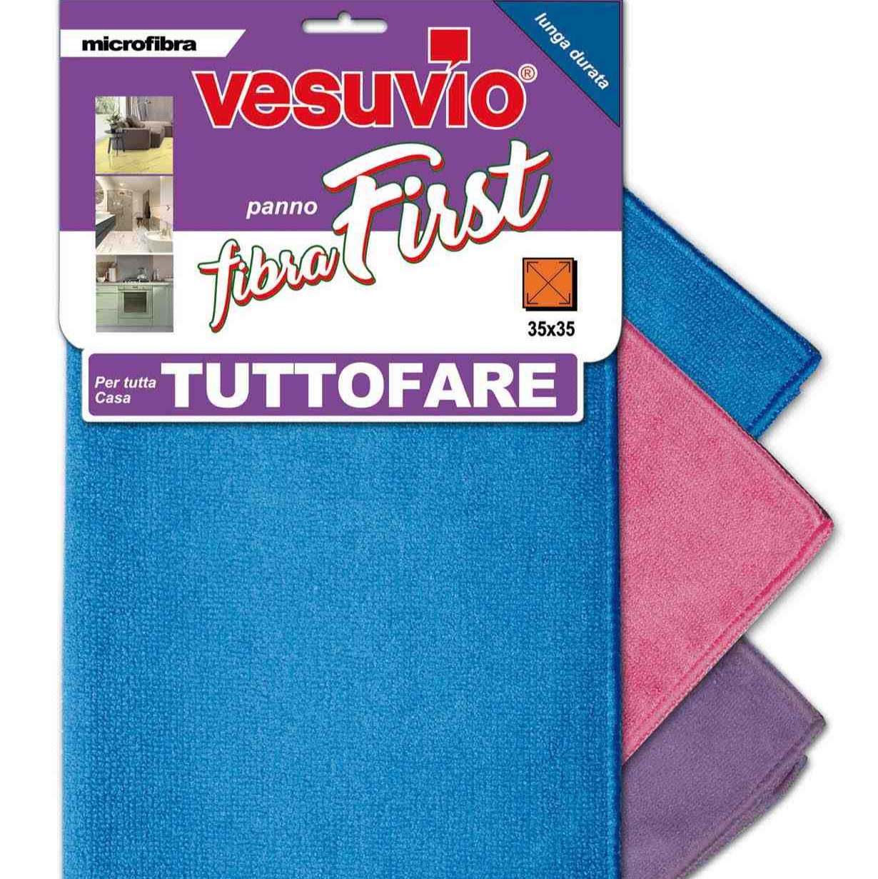 Vesuvio Panno Multiuso Microfibra First 35x35 Liscia PANNI VESUVIO