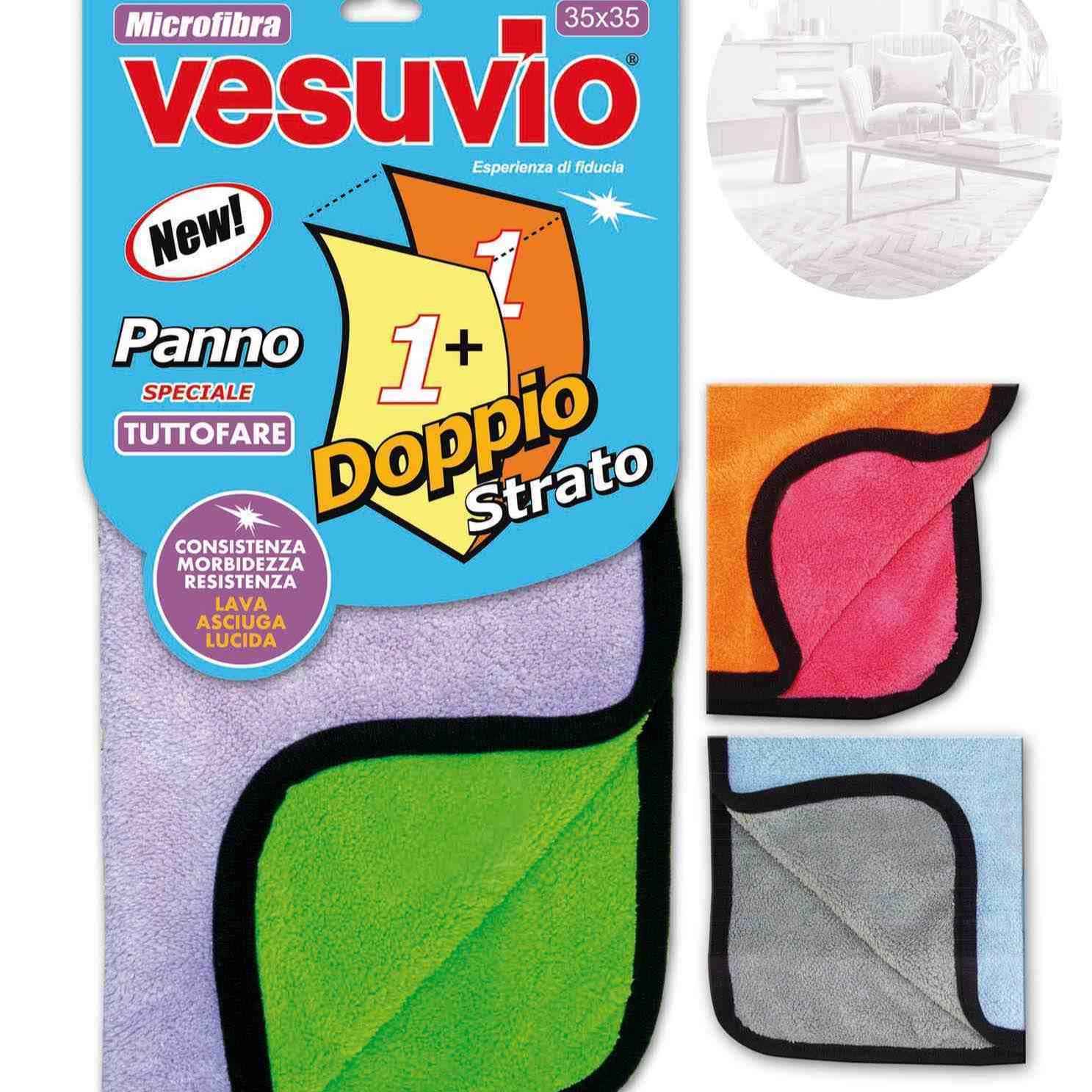 Vesuvio Panno Multiuso Microfibra Doppio 35x35 Panni VESUVIO