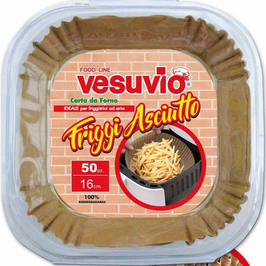 VESUVIO CONTENITORI IN CARTA FORNO QUADRO 16CM