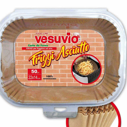 VESUVIO CONTENITORI IN CARTA FORNO RETTANGOLARI 22CM