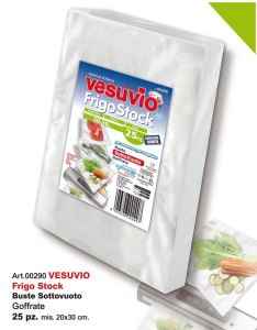 VESUVIO SACCHI SOTTOVUOTO FRIGO STOCK 20X30 25PZ SACCHETTI ALIMENTI VESUVIO