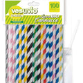 Vesuvio Cannucce Carta 100pz Strisce TAVOLA MONOUSO VESUVIO