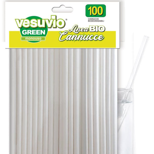 CANNUCCE CARTA 100PZ BIANCHE VESUVIO